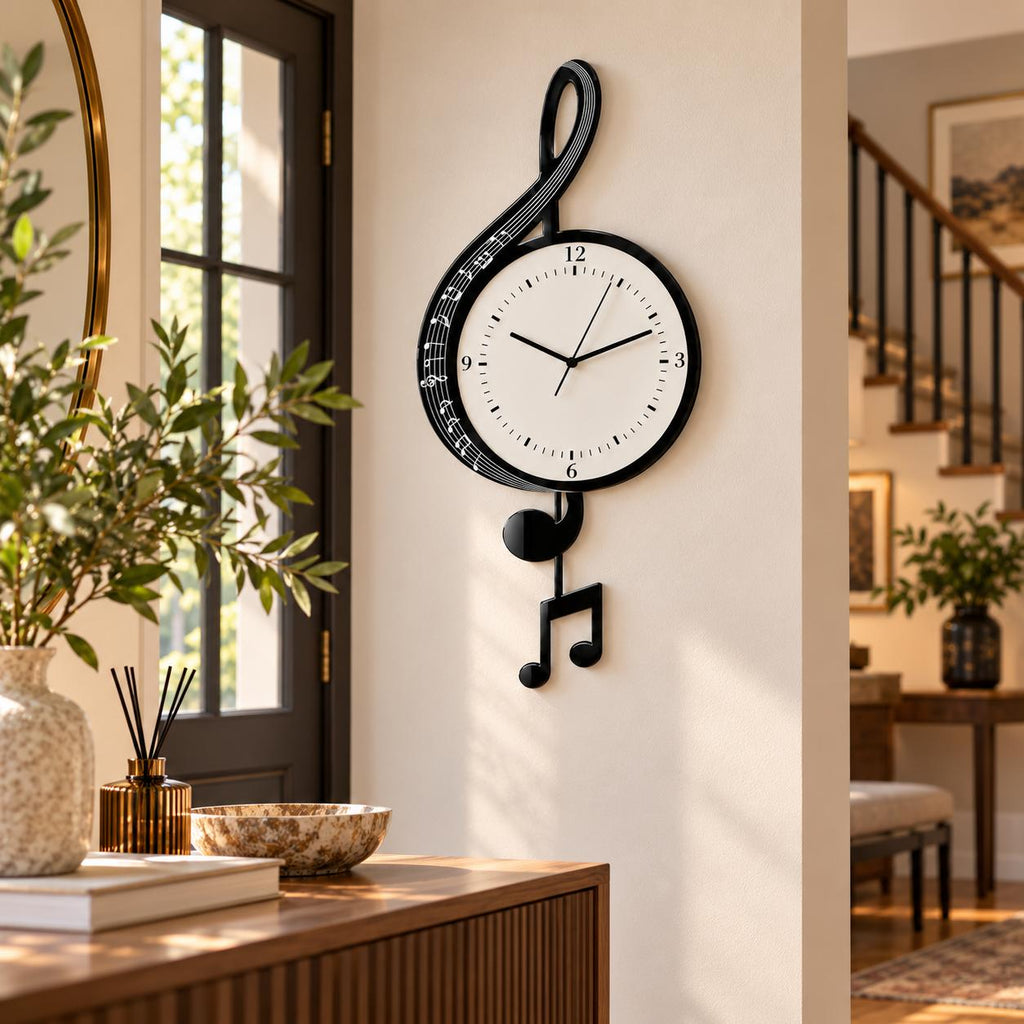 Horloge Murale Design Acrylique | Piano