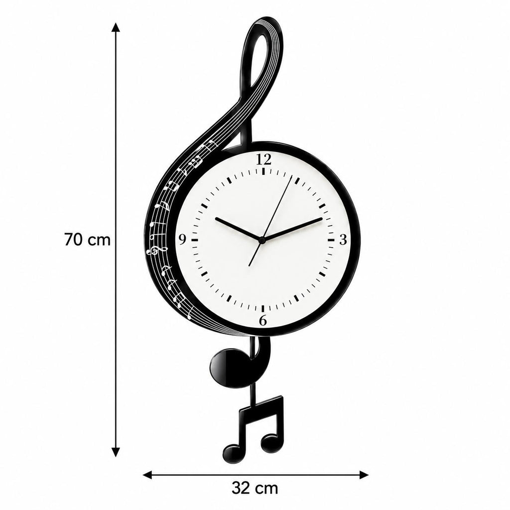Horloge Murale Design Acrylique | Piano