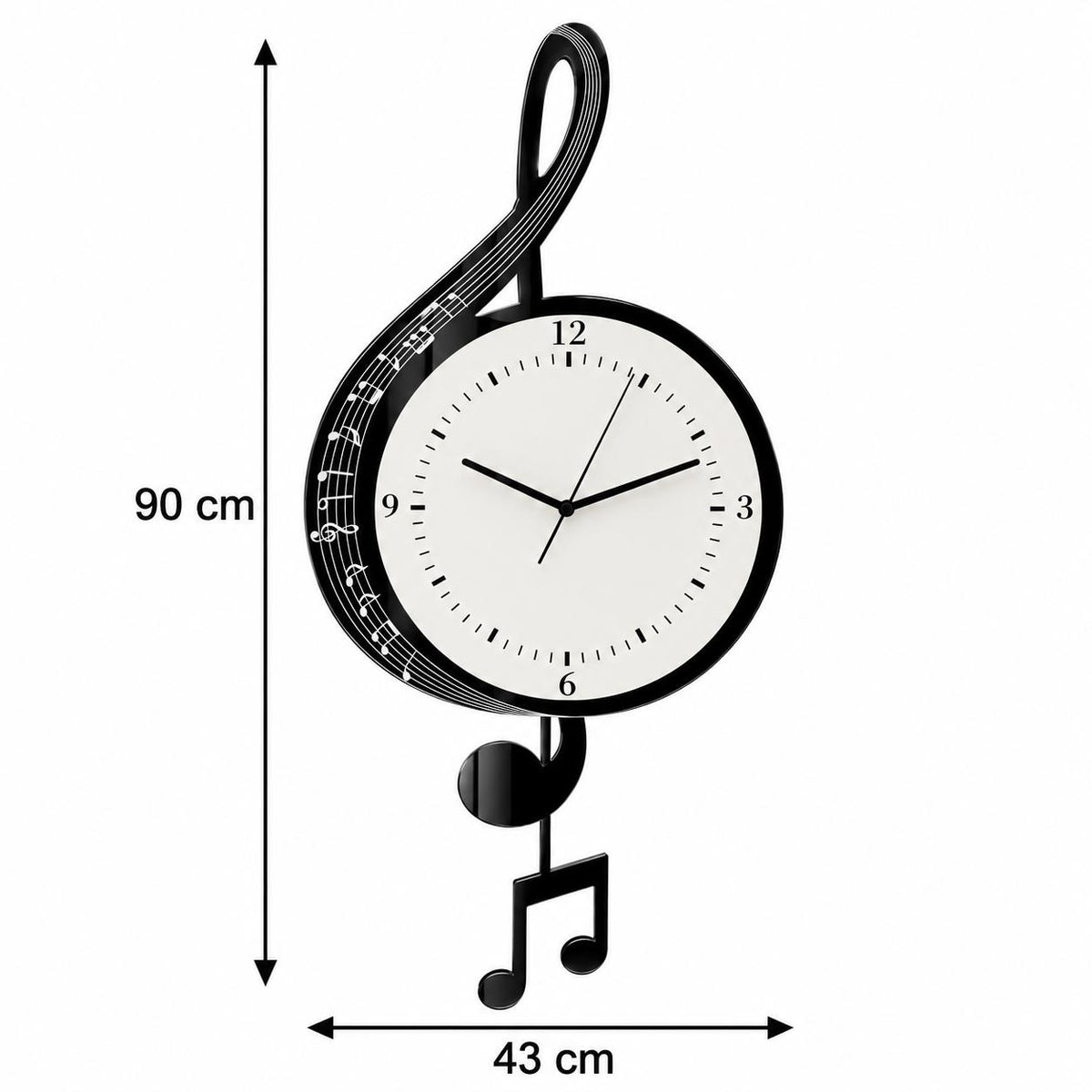 Horloge Murale Design Acrylique | Piano