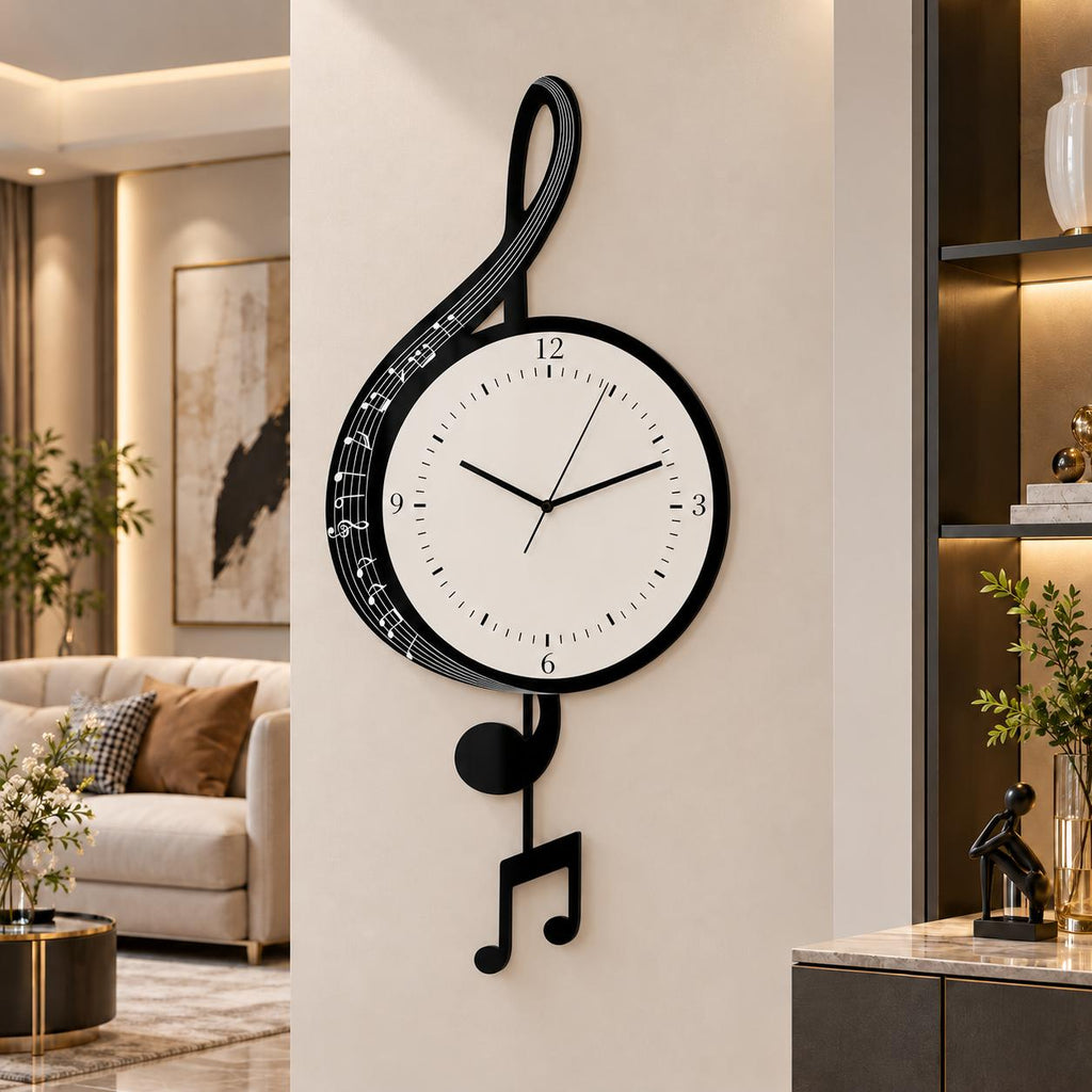 Horloge Murale Design Acrylique | Piano