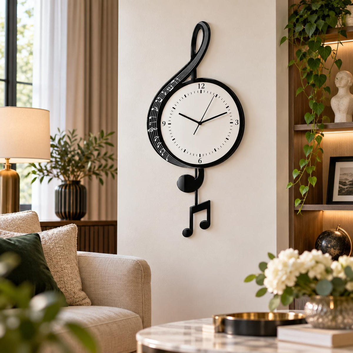 Horloge Murale Design Acrylique | Piano