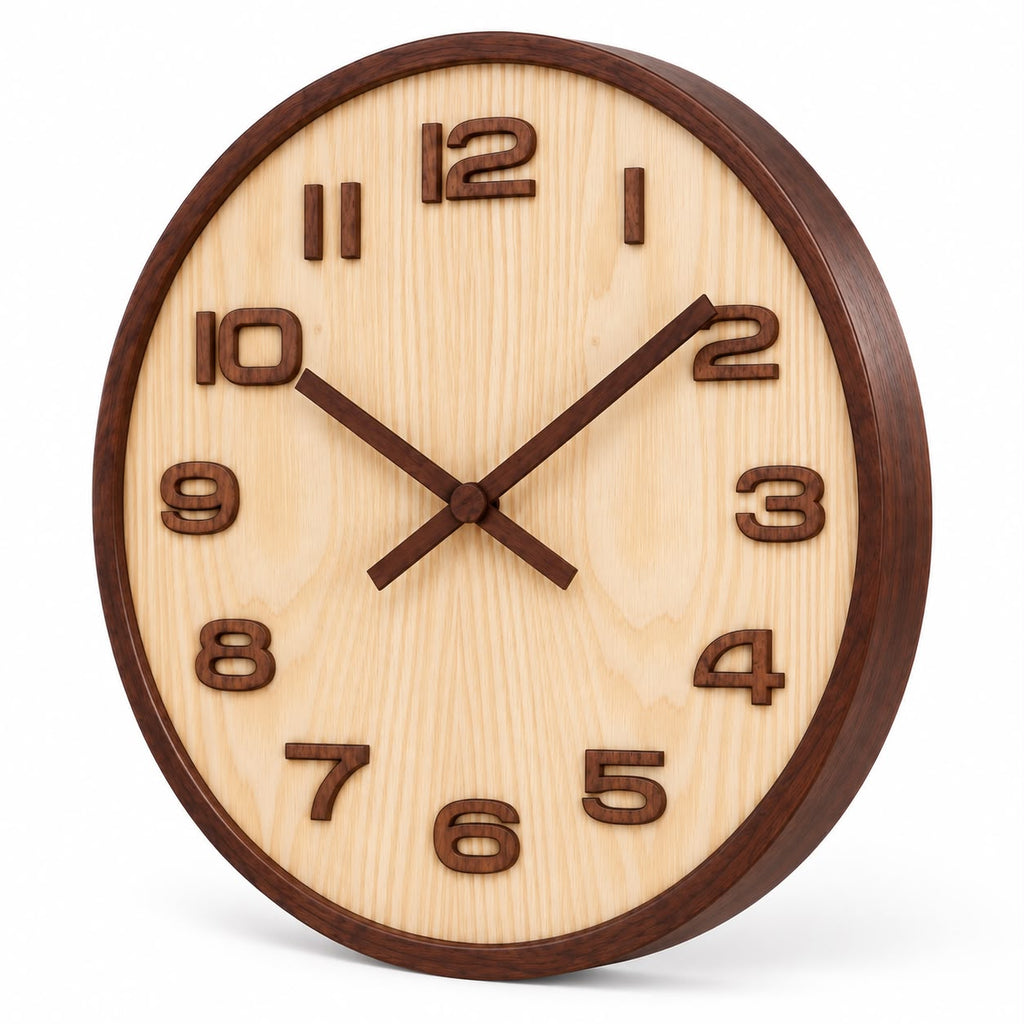 Horloge Murale Moderne Bois | Biscuit
