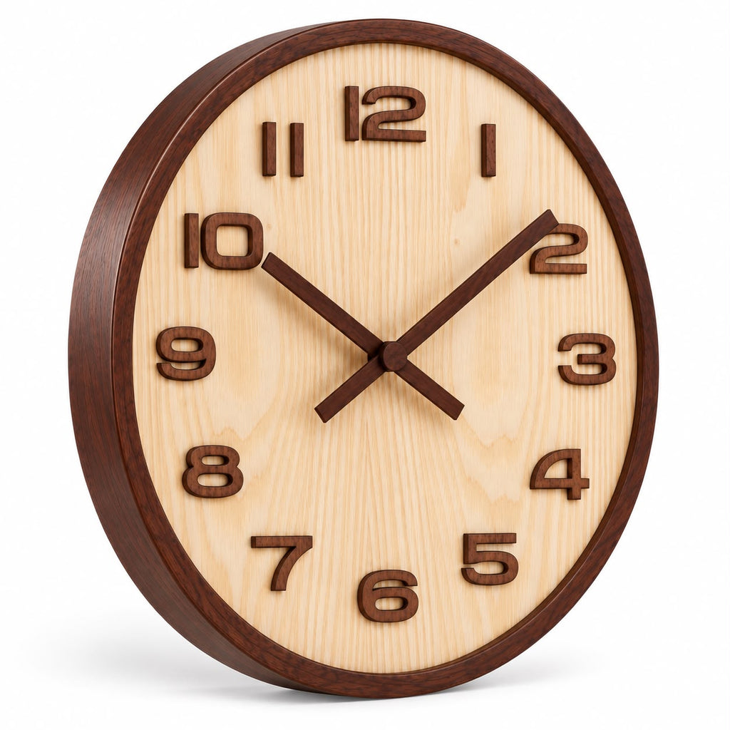 Horloge Murale Moderne Bois | Biscuit