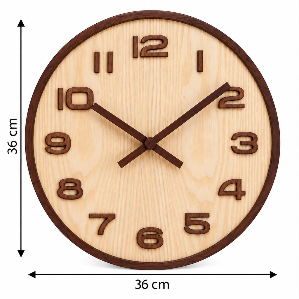 Horloge Murale Moderne Bois | Biscuit