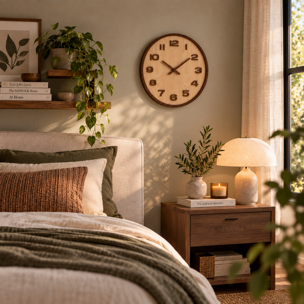 Horloge Murale Moderne Bois | Biscuit