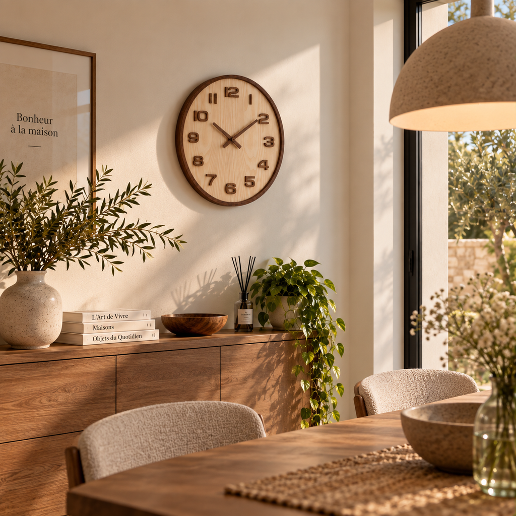 Horloge Murale Moderne Bois | Biscuit