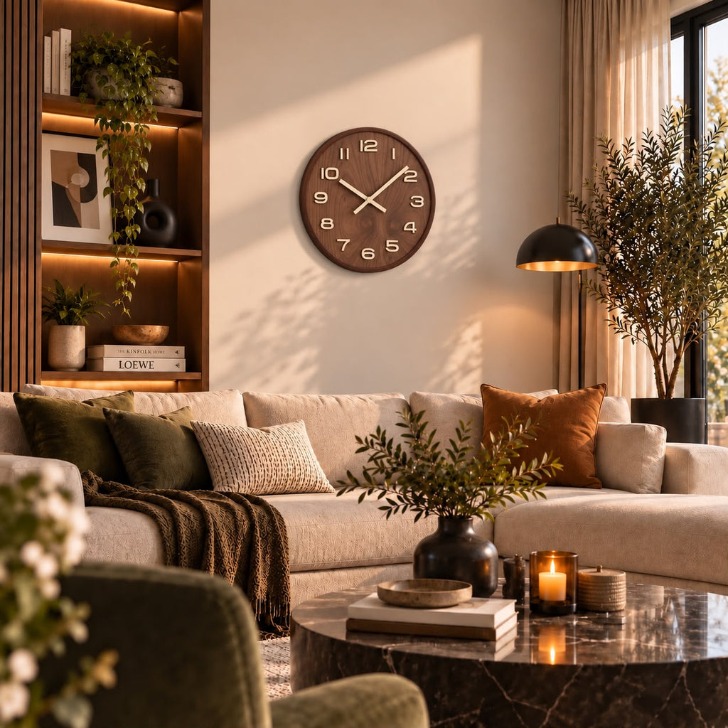Horloge Murale Moderne Bois | Cacao