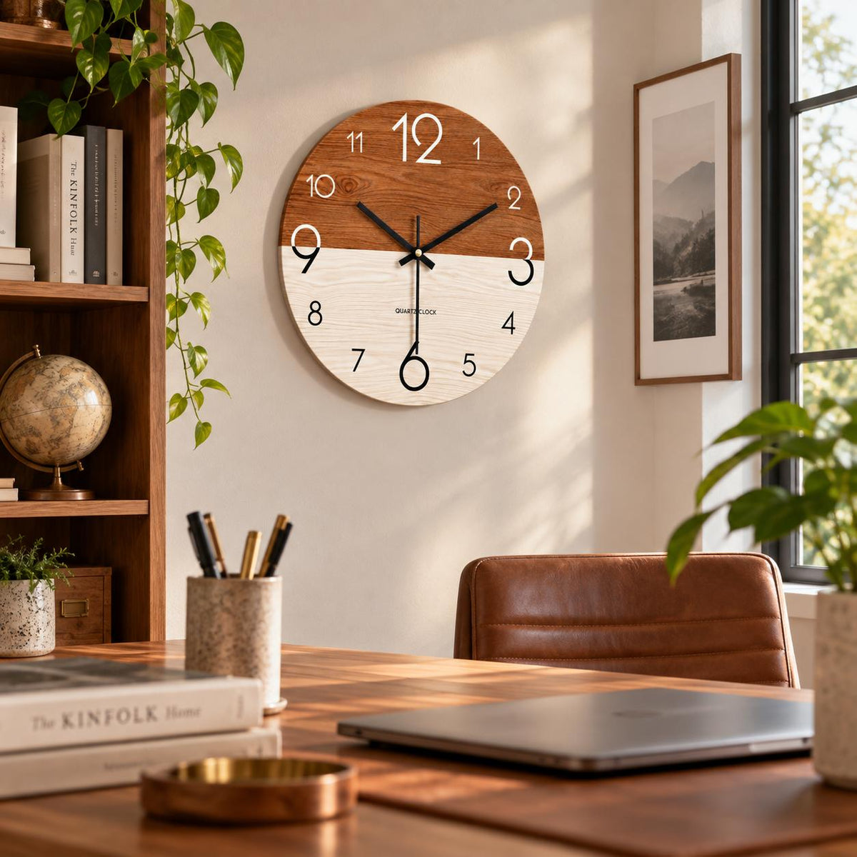 Horloge Murale Design Bois | Cèdre