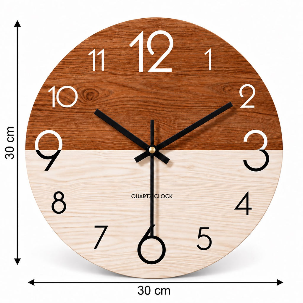 Horloge Murale Design Bois | Cèdre