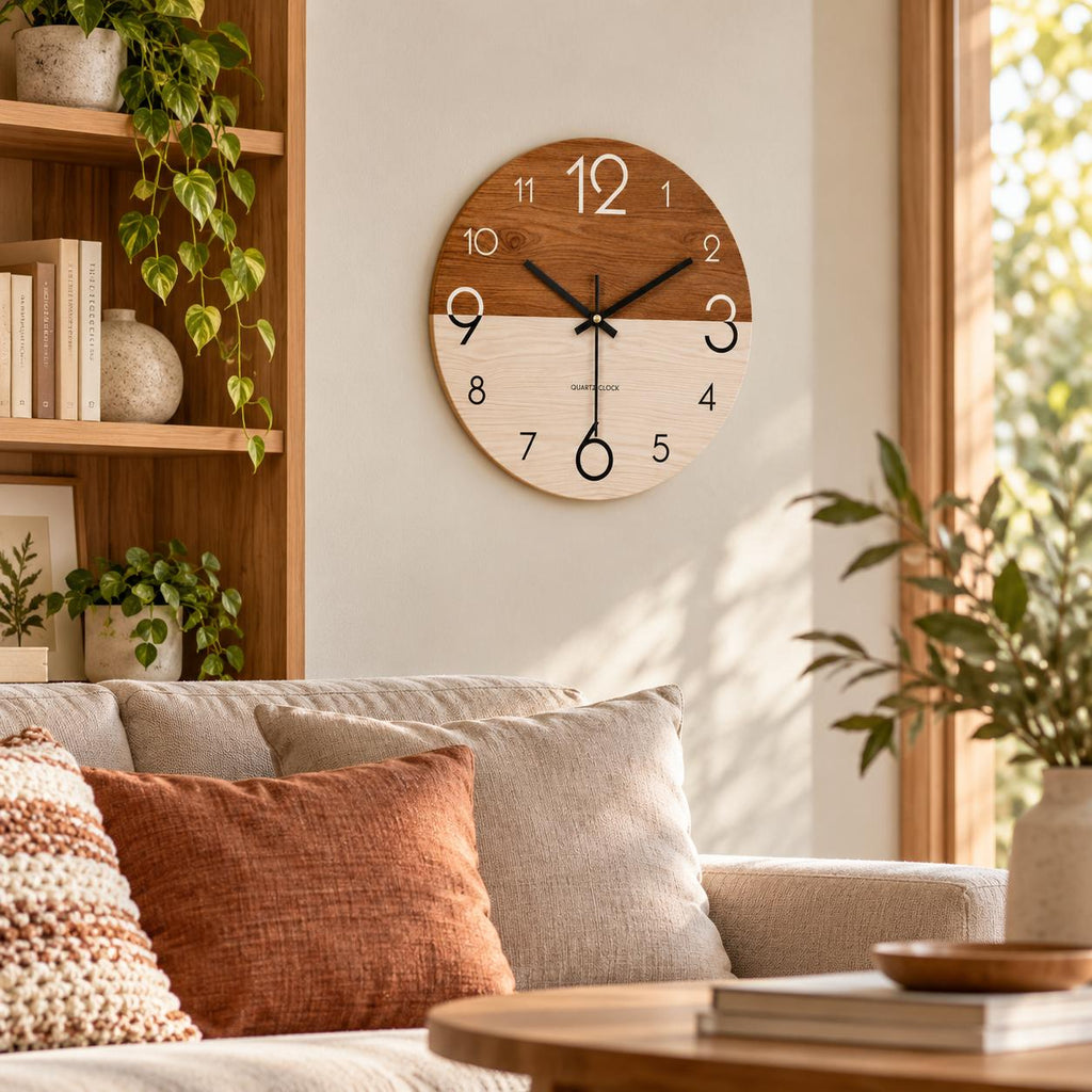 Horloge Murale Design Bois | Cèdre
