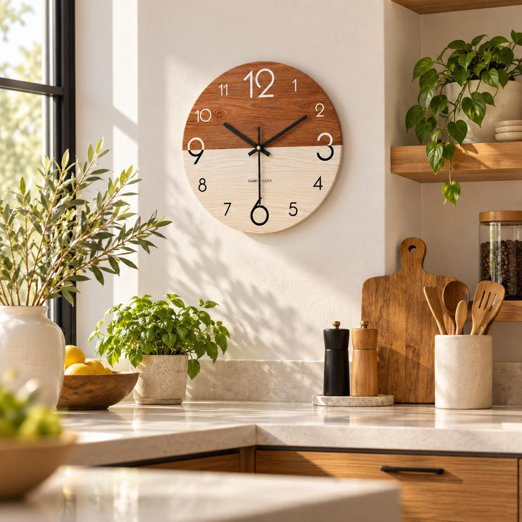 Horloge Murale Design Bois | Cèdre
