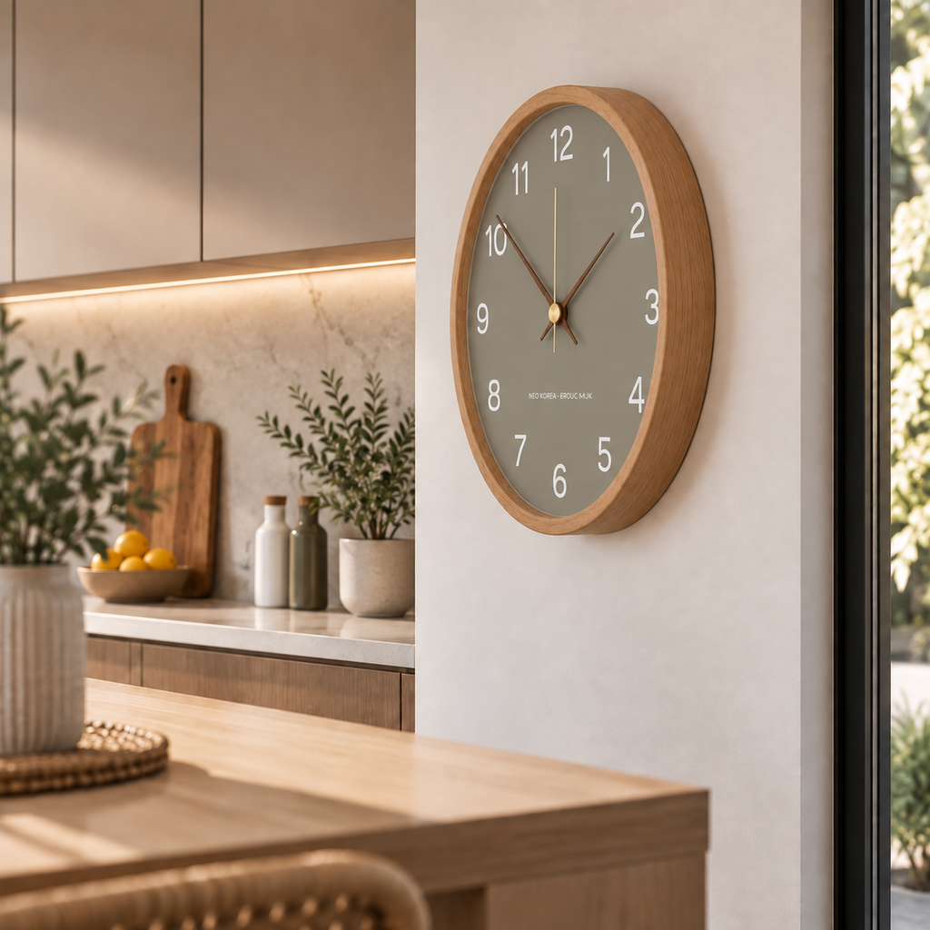 Horloge Murale Moderne Bois | Elio