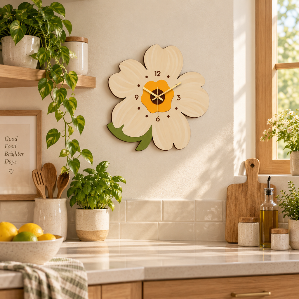 Horloge Murale Design Bois | Flora