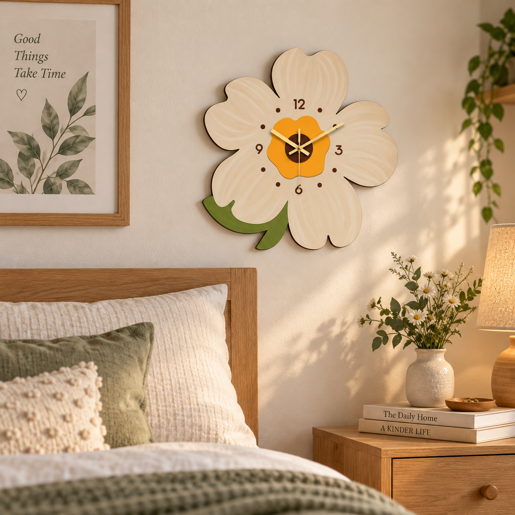 Horloge Murale Design Bois | Flora
