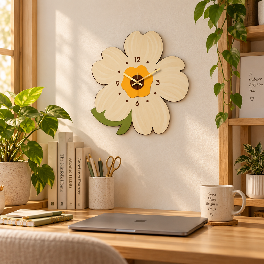 Horloge Murale Design Bois | Flora
