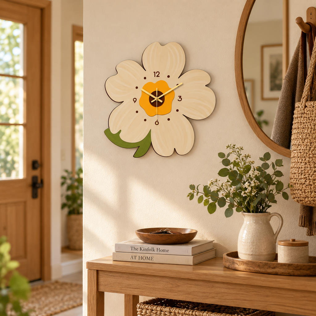 Horloge Murale Design Bois | Flora