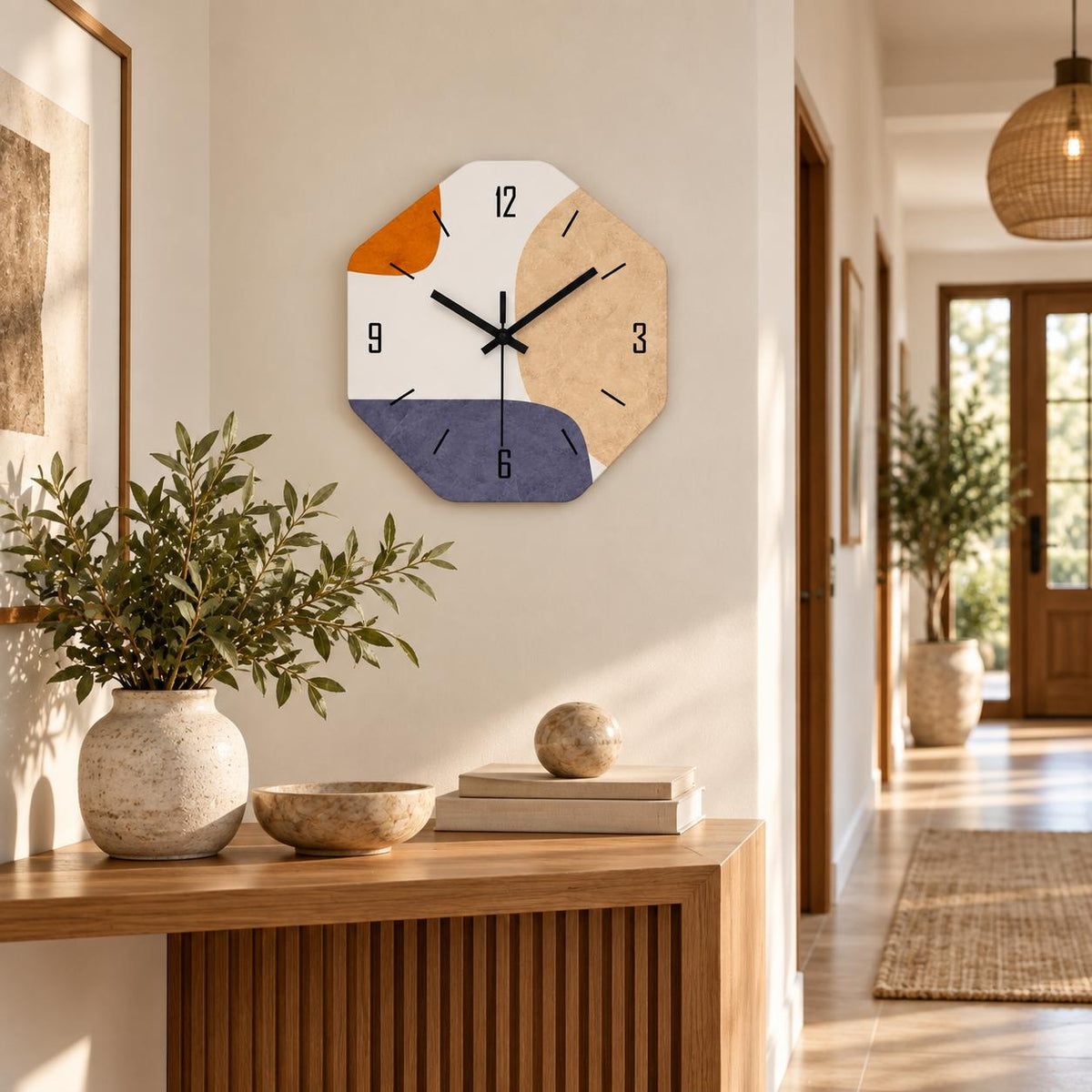 Horloge Murale Design Bois | Geometric
