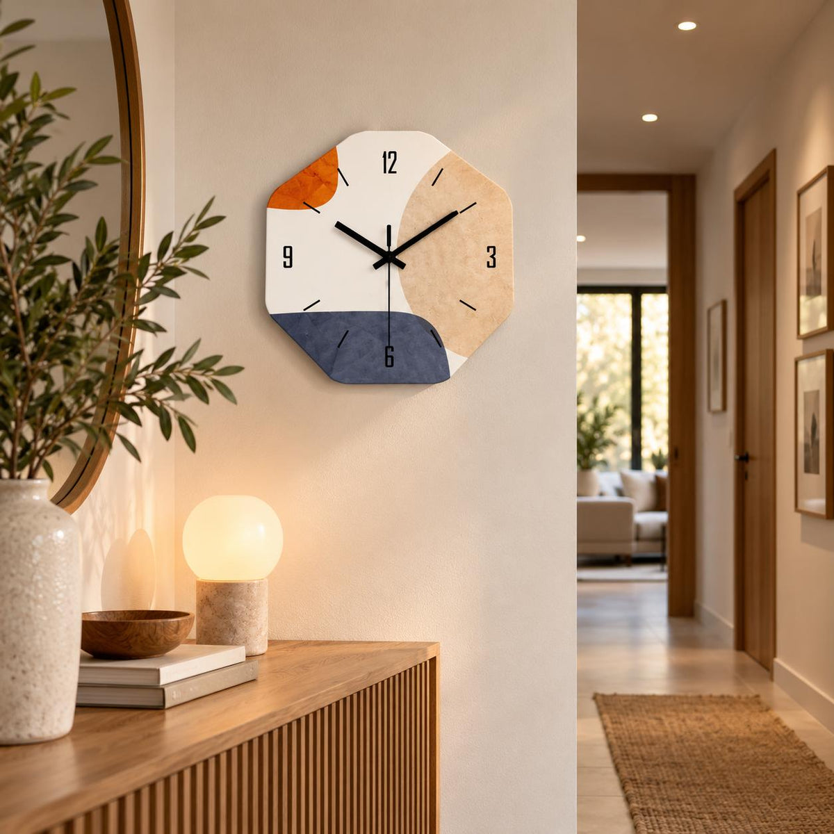 Horloge Murale Design Bois | Geometric