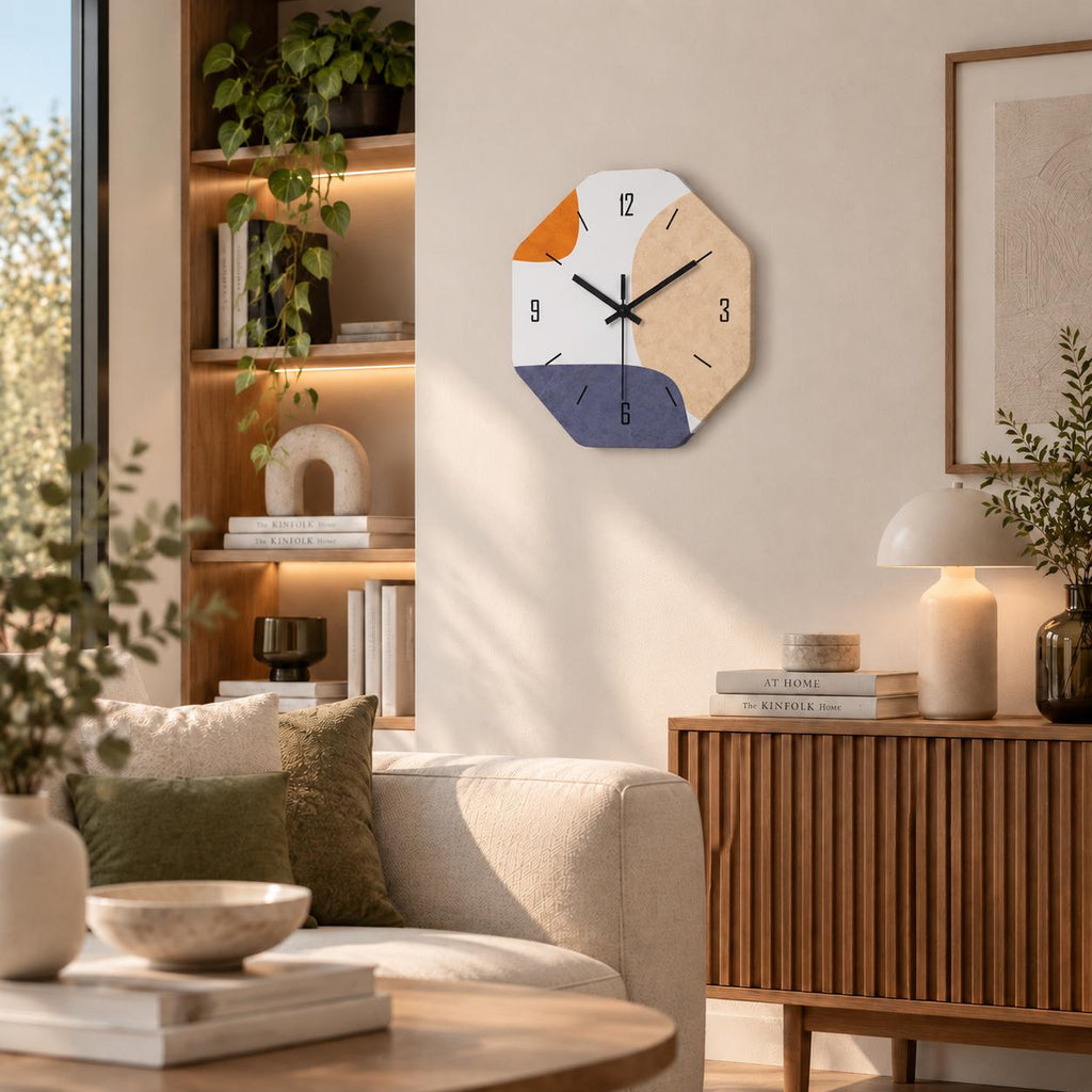 Horloge Murale Design Bois | Geometric
