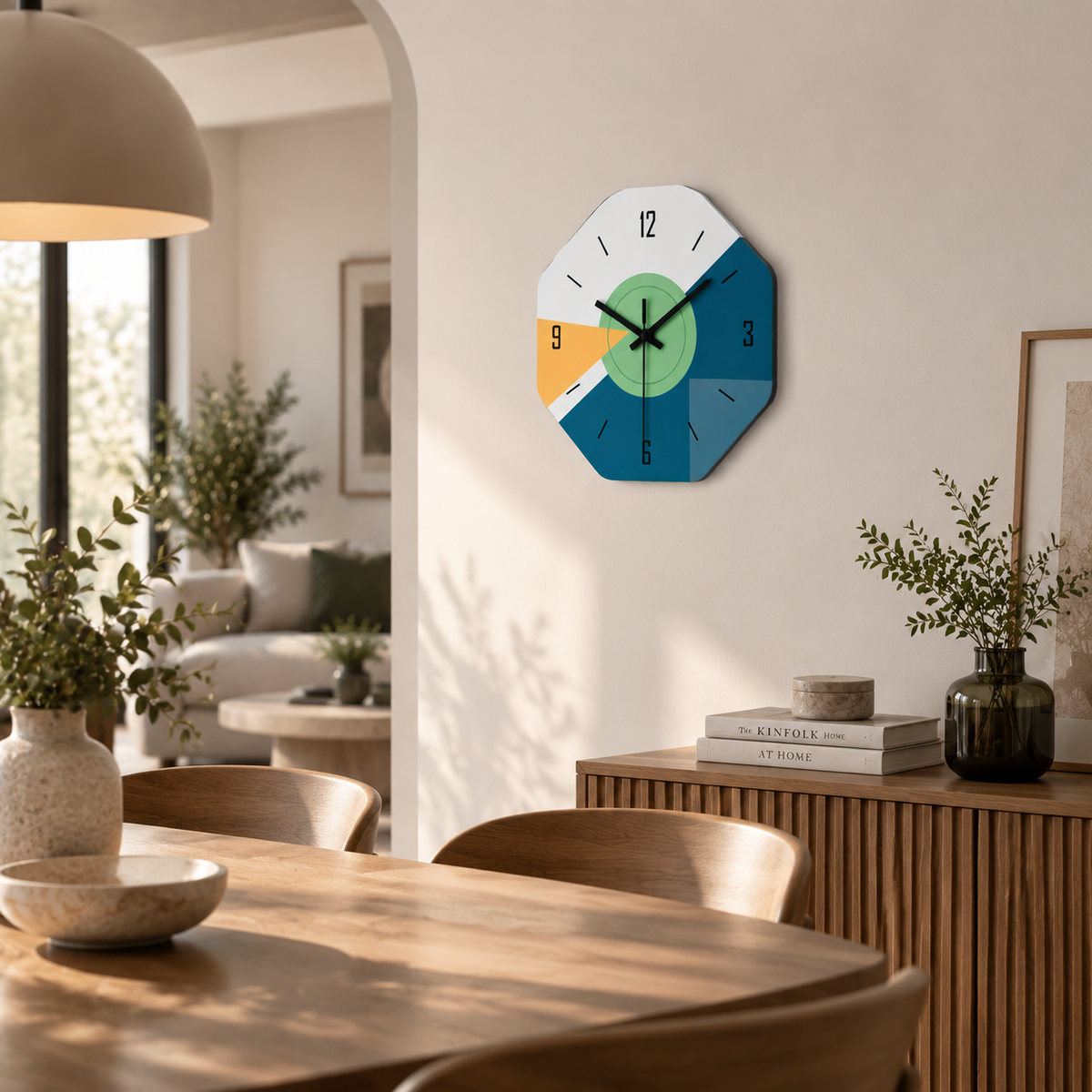 Horloge Murale Design Bois | Polygon