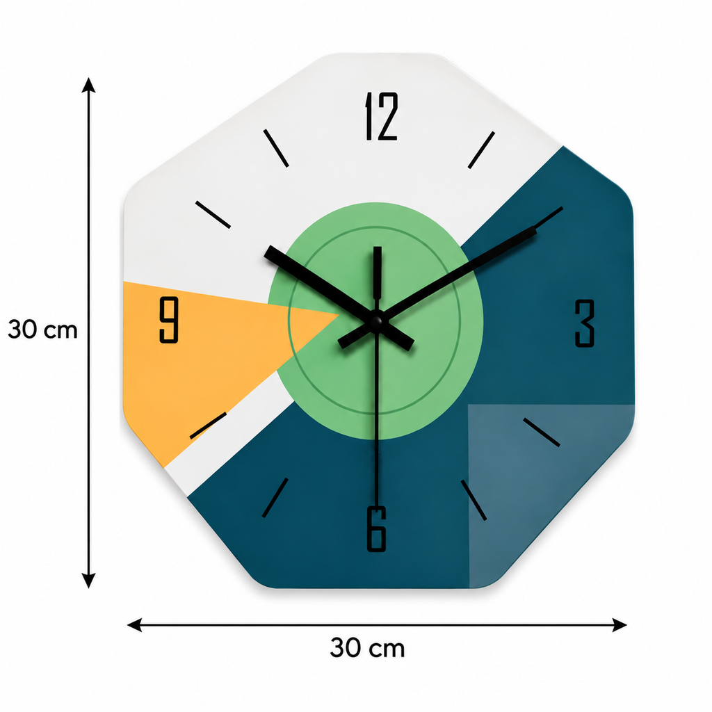 Horloge Murale Design Bois | Polygon