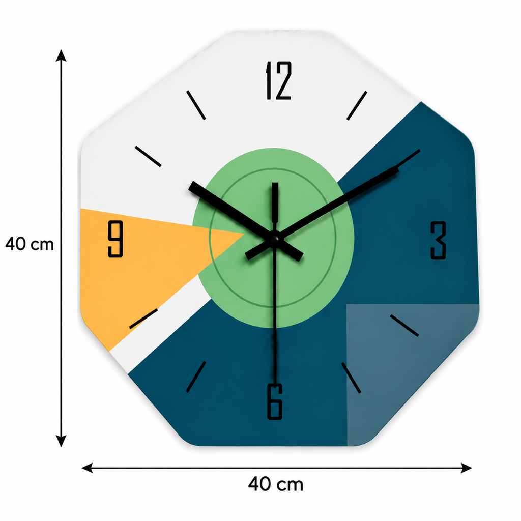 Horloge Murale Design Bois | Polygon