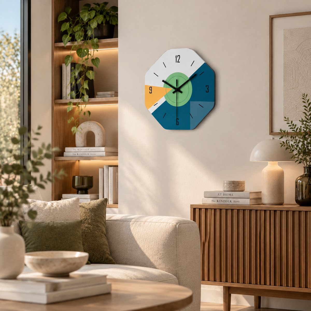 Horloge Murale Design Bois | Polygon