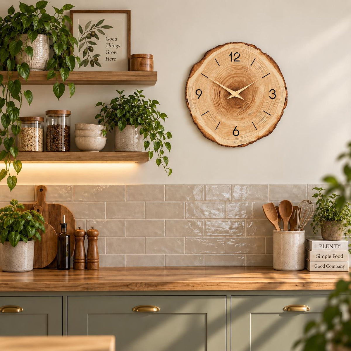 Horloge Murale Design Bois | Sapin