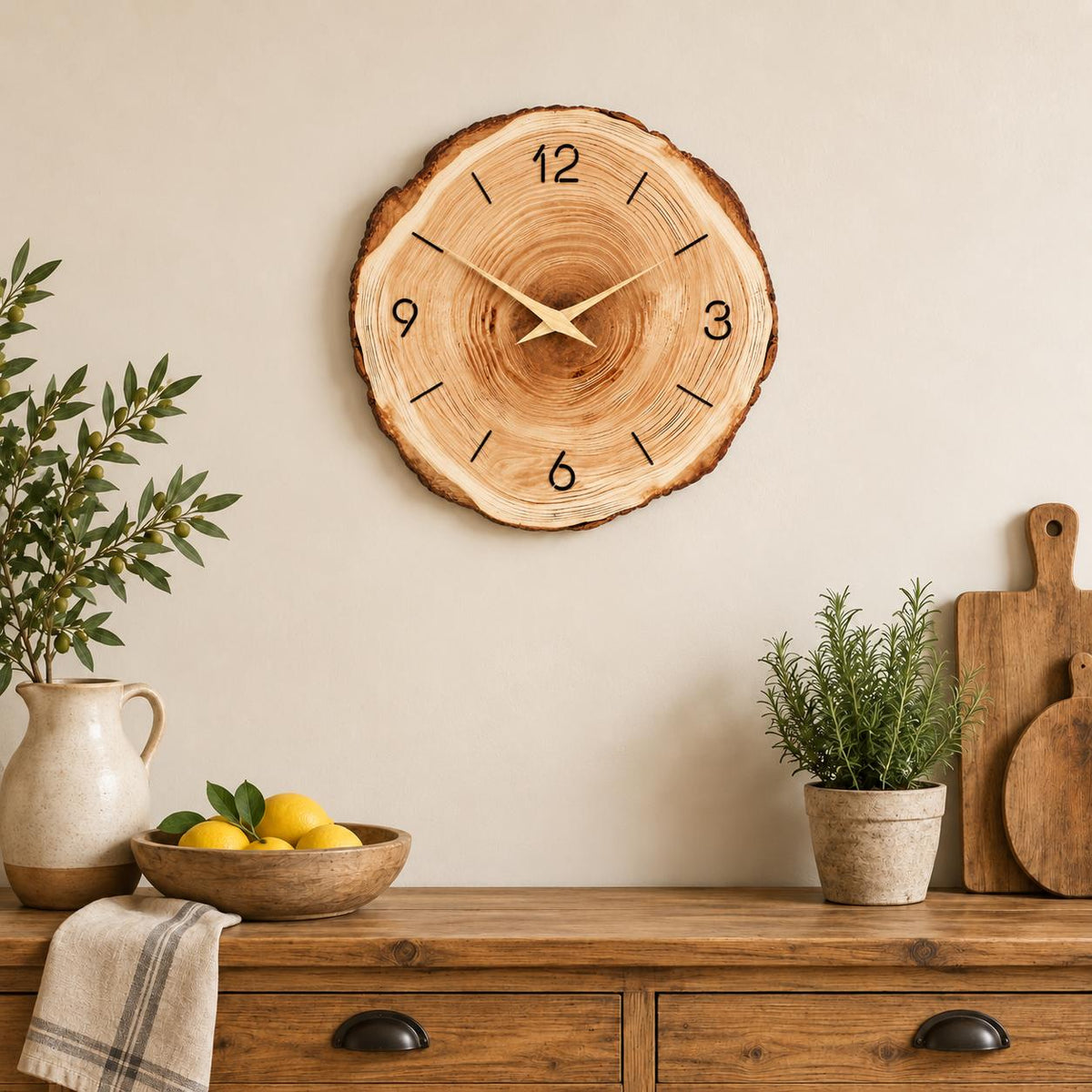 Horloge Murale Design Bois | Sapin