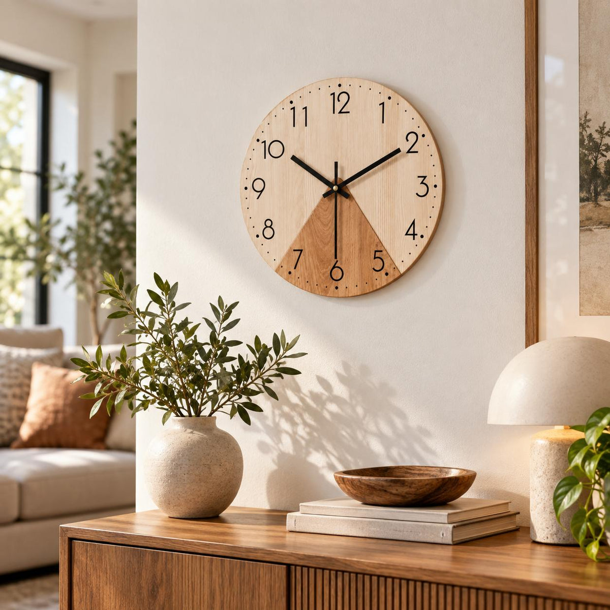 Horloge Murale Design Bois | Tilleul
