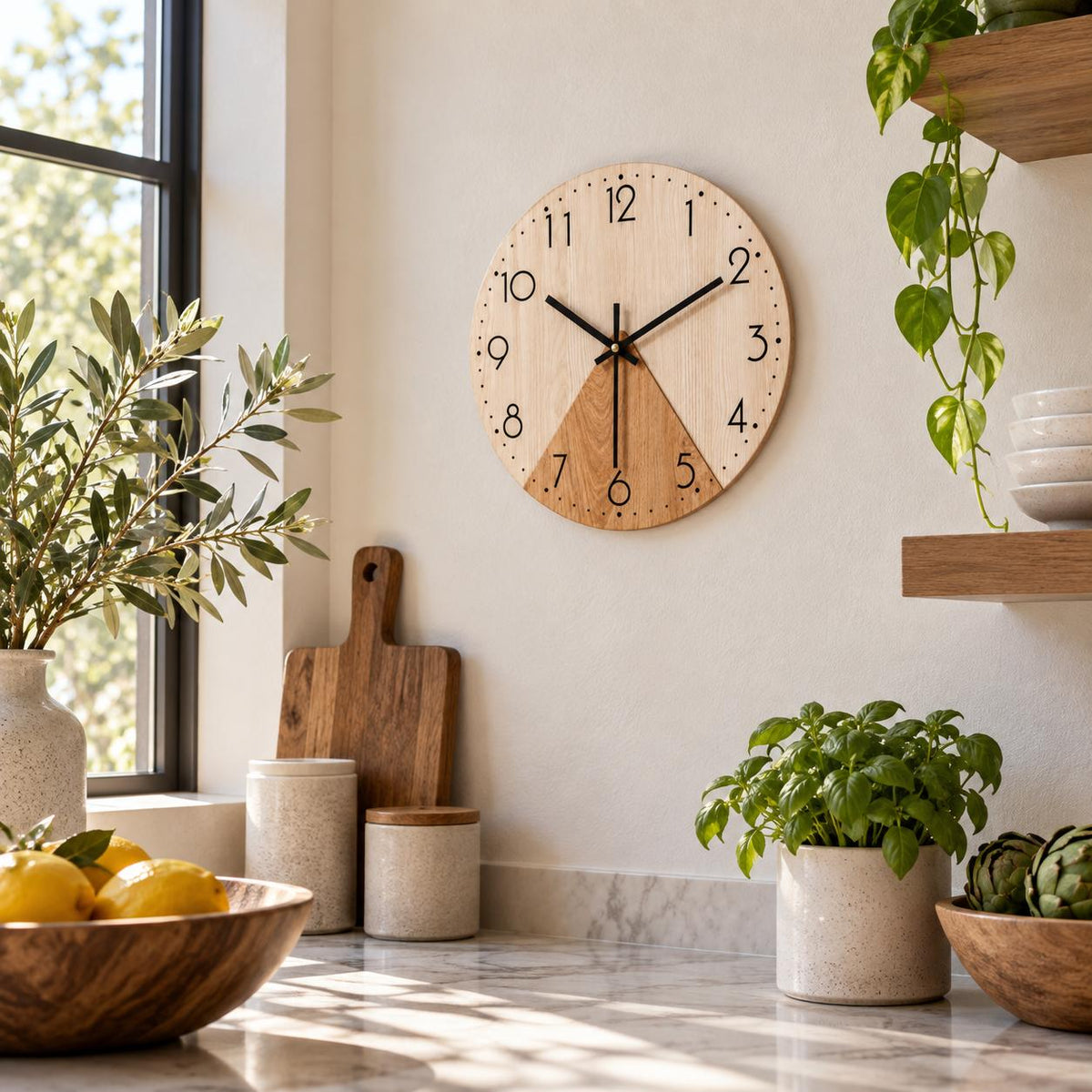 Horloge Murale Design Bois | Tilleul
