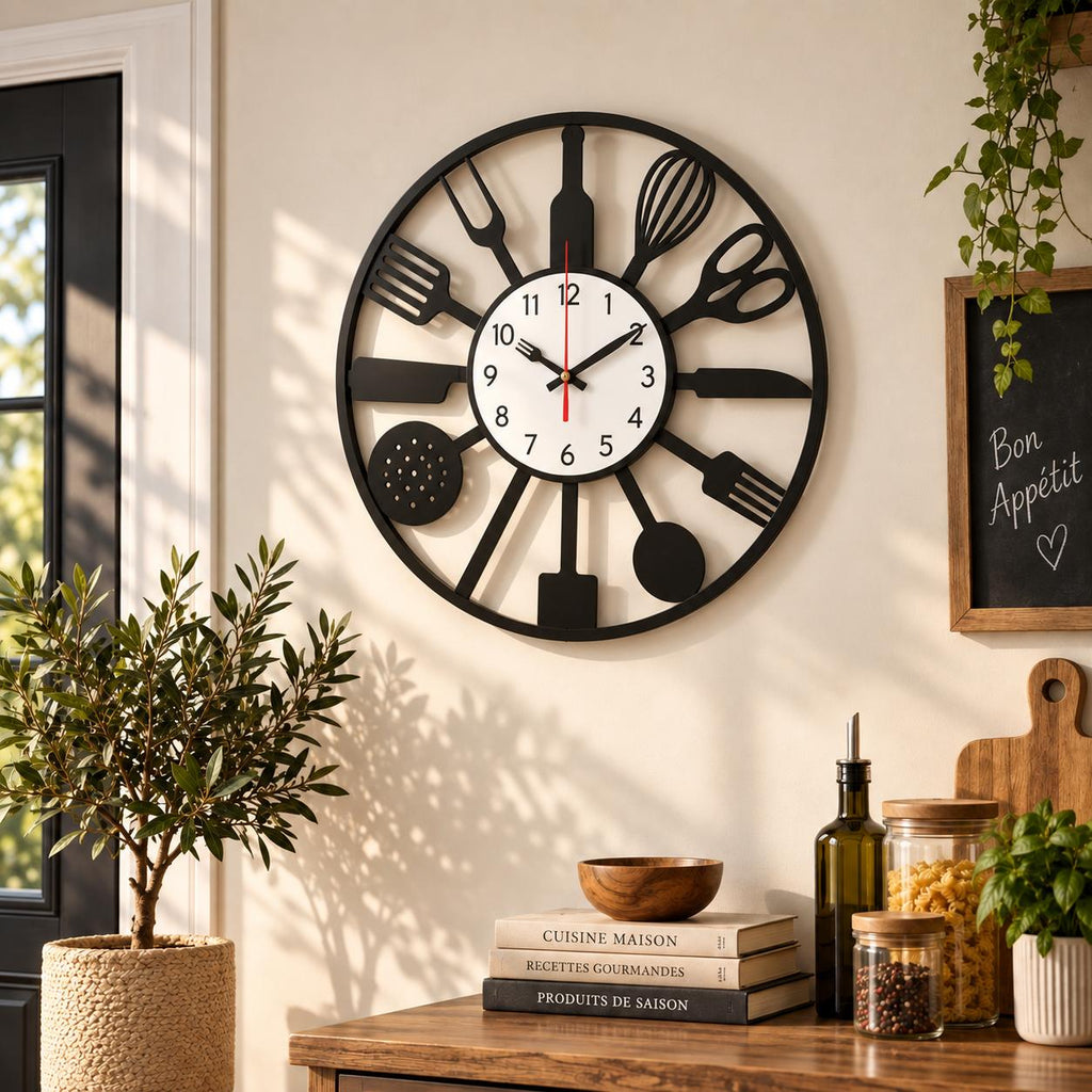 Horloge Murale Design Métal | Kitchen