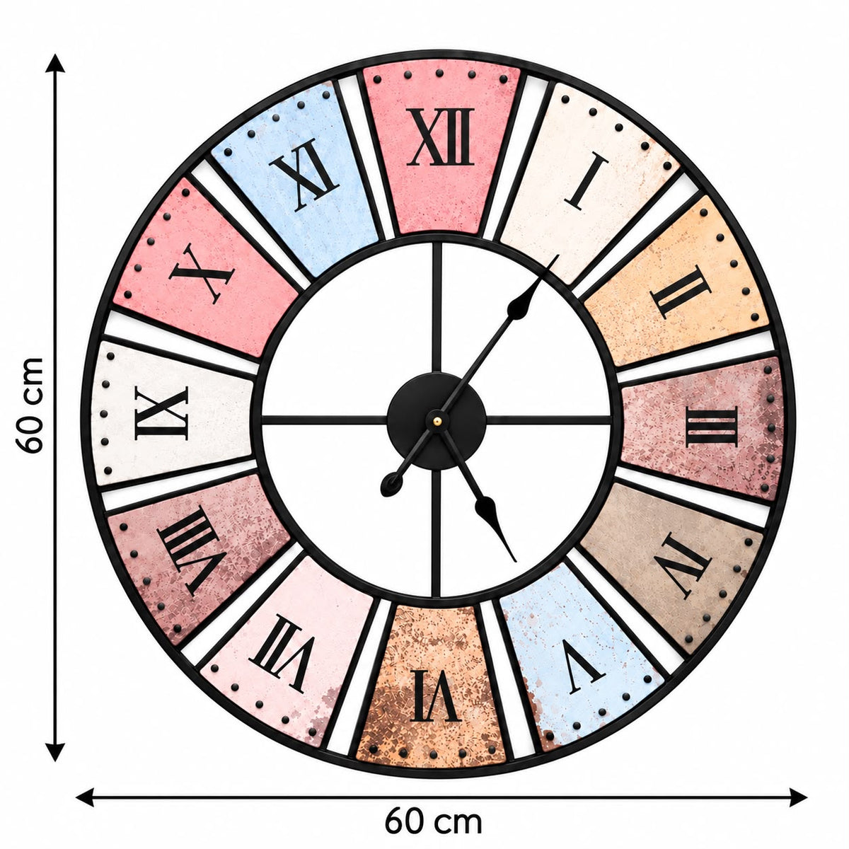 Horloge Murale Design Métal | Mosaïque
