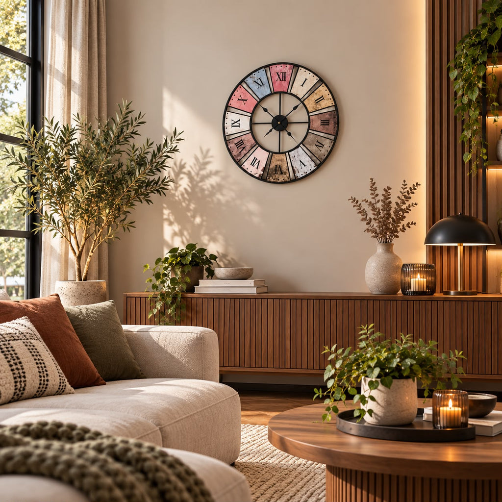 Horloge Murale Design Métal | Mosaïque