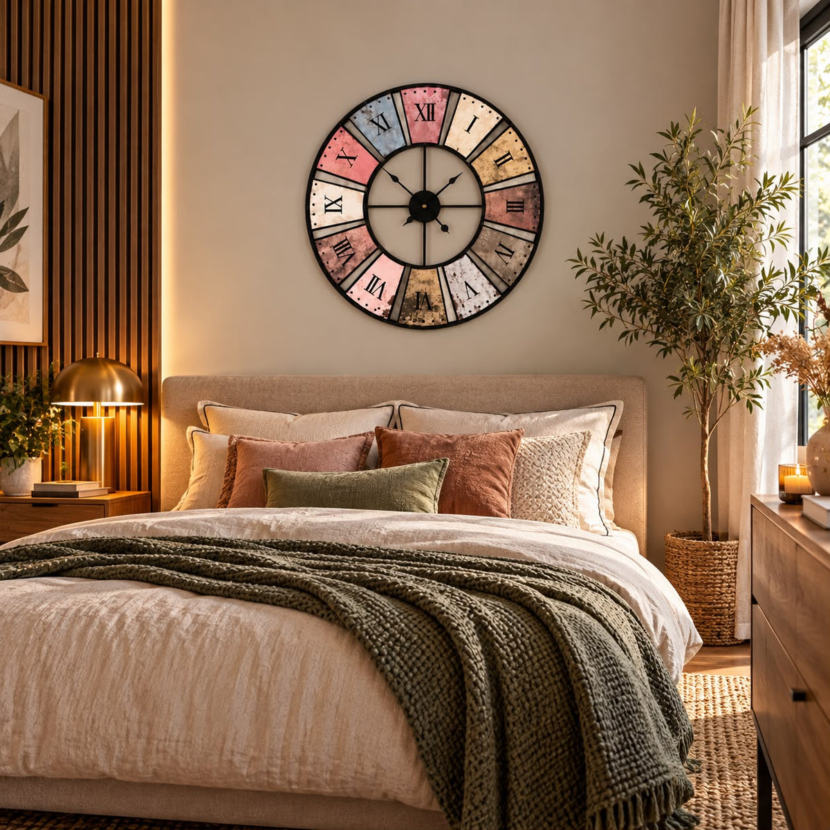 Horloge Murale Design Métal | Mosaïque