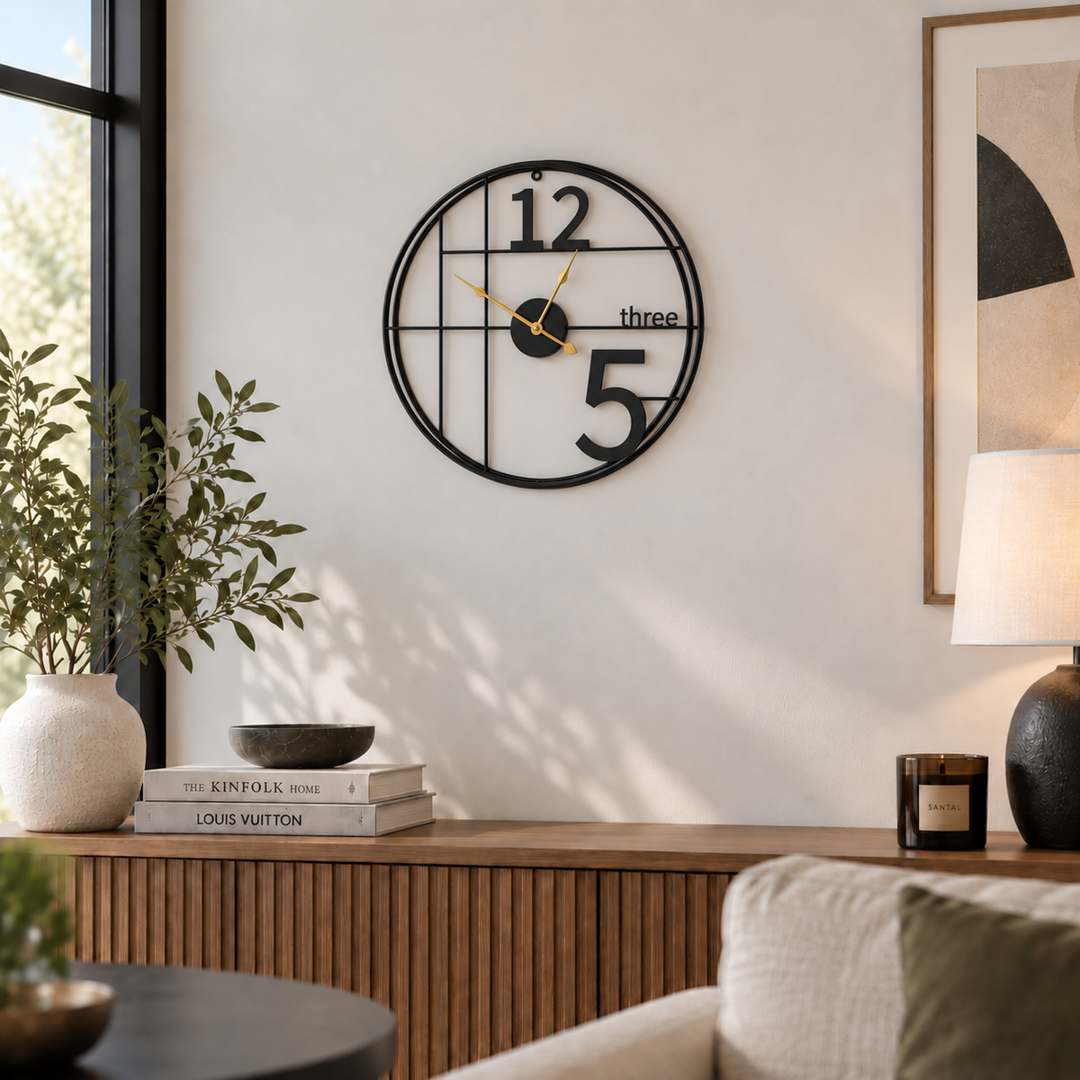 Horloge Murale Design Métal | Three