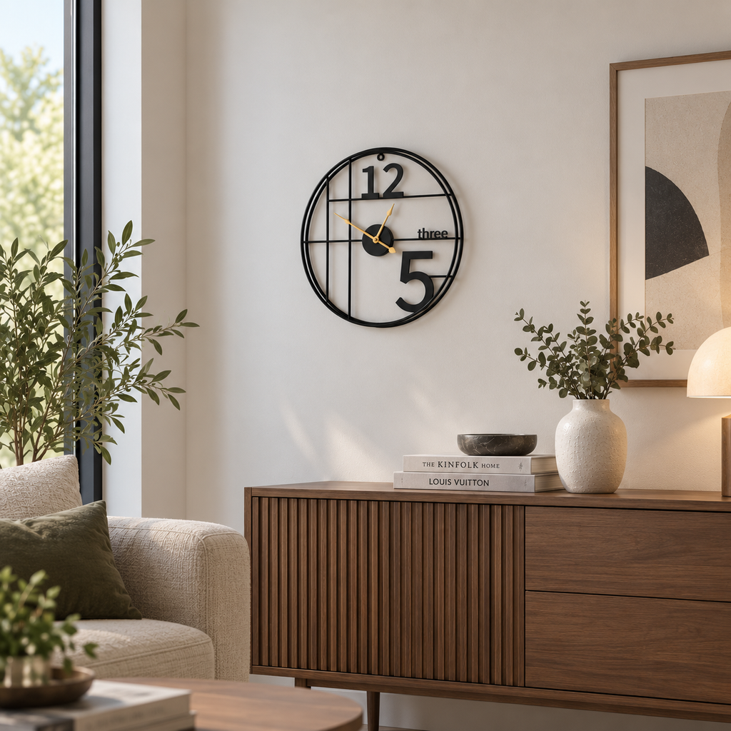 Horloge Murale Design Métal | Three