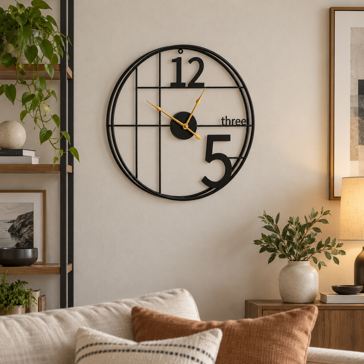 Horloge Murale Design Métal | Three