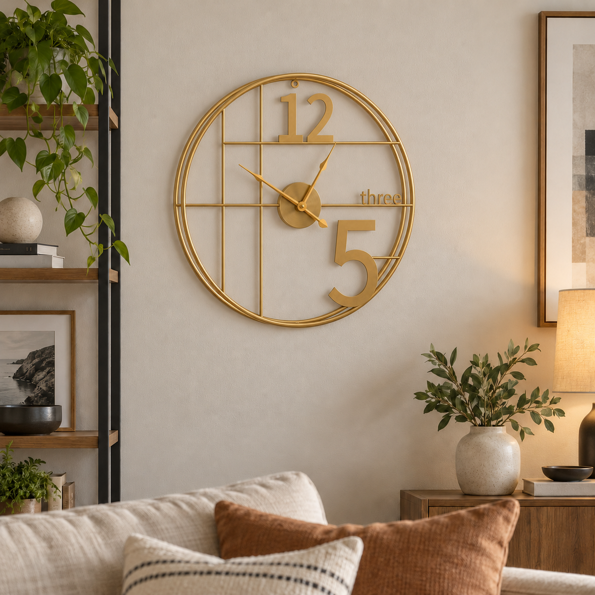 Horloge Murale Design Métal | Three