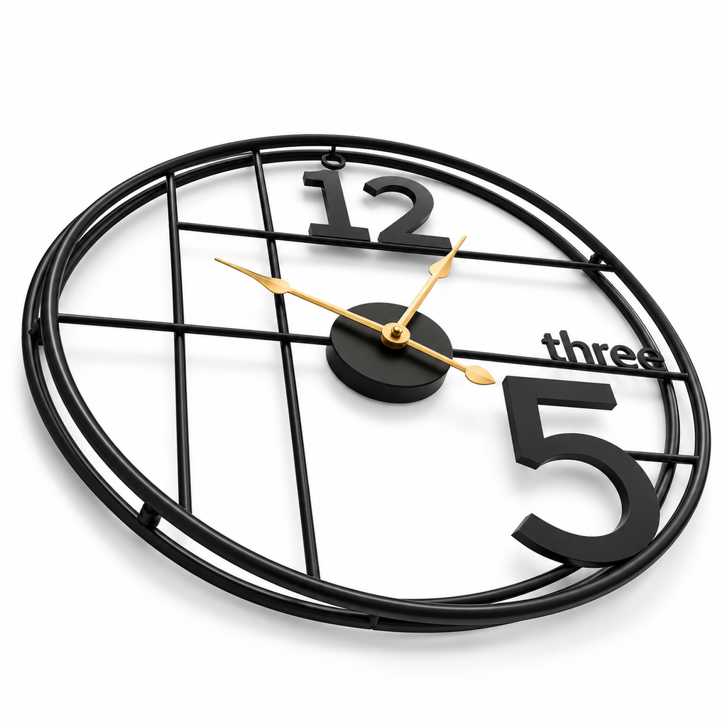 Horloge Murale Design Métal | Three