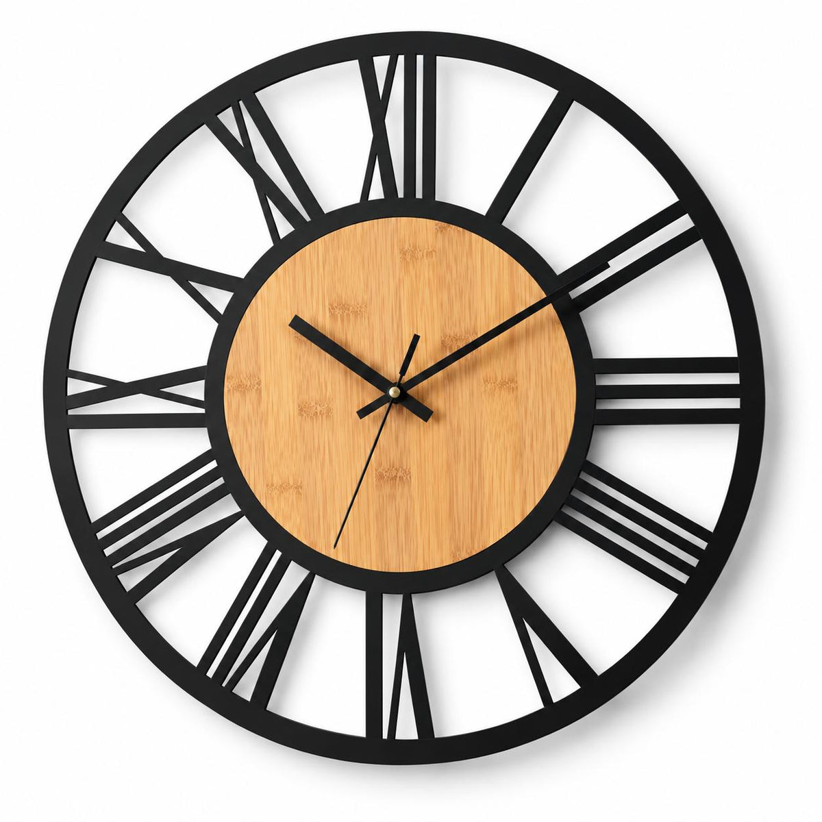 Horloge Murale Design Métal Bois | César