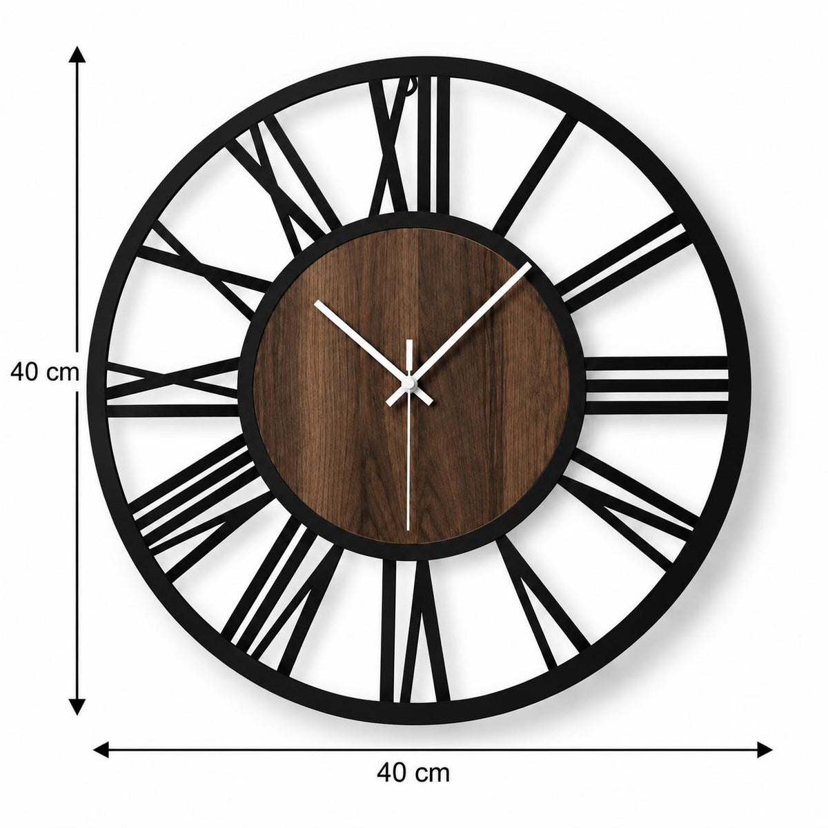 Horloge Murale Design Métal Bois | César