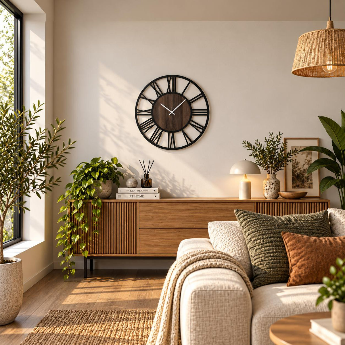 Horloge Murale Design Métal Bois | César