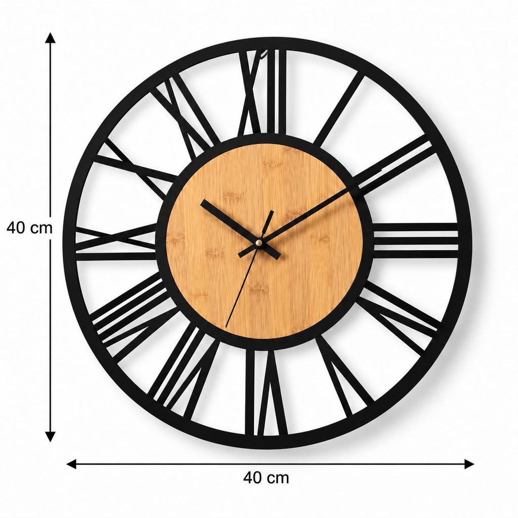 Horloge Murale Design Métal Bois | César