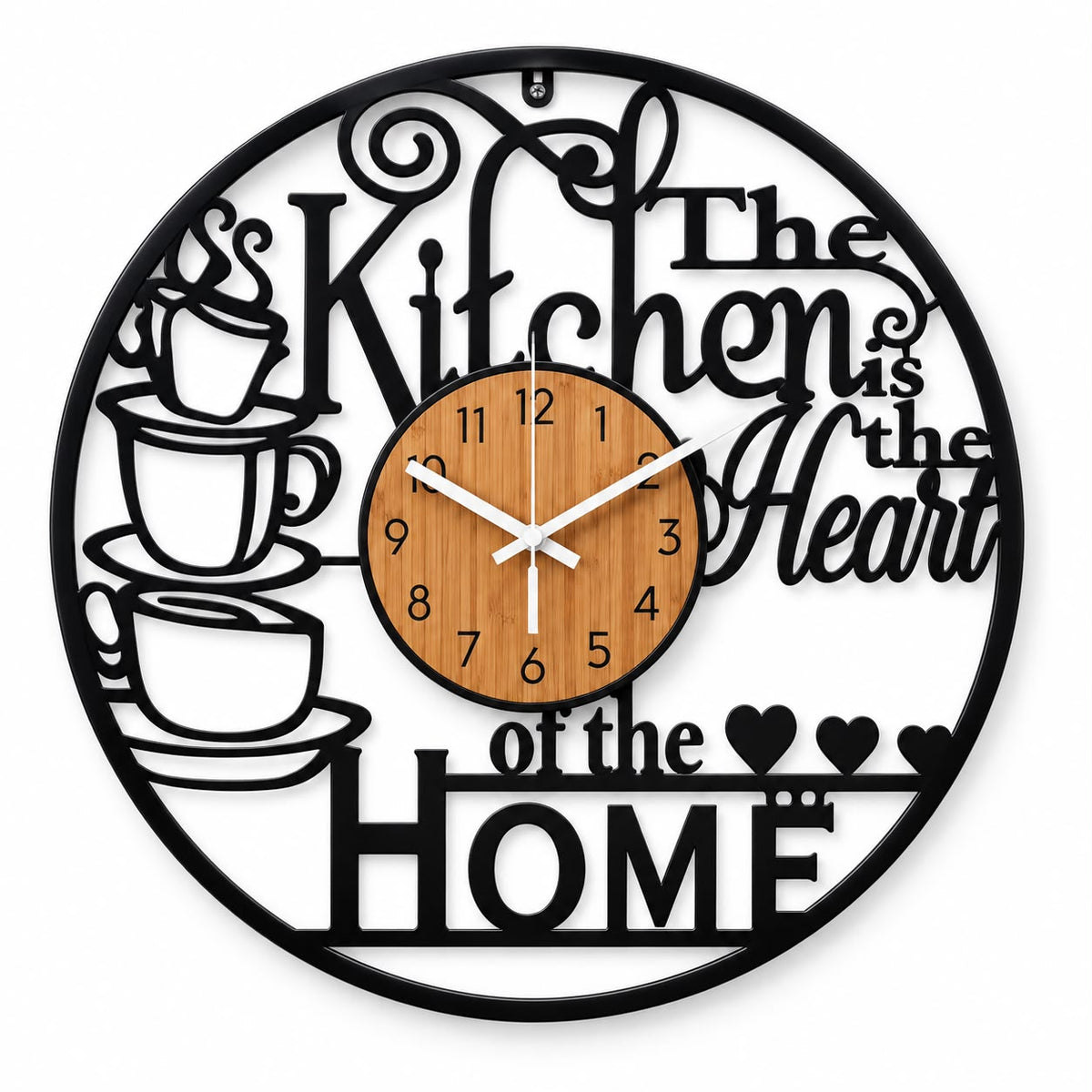 Horloge Murale Design Métal Bois | Home