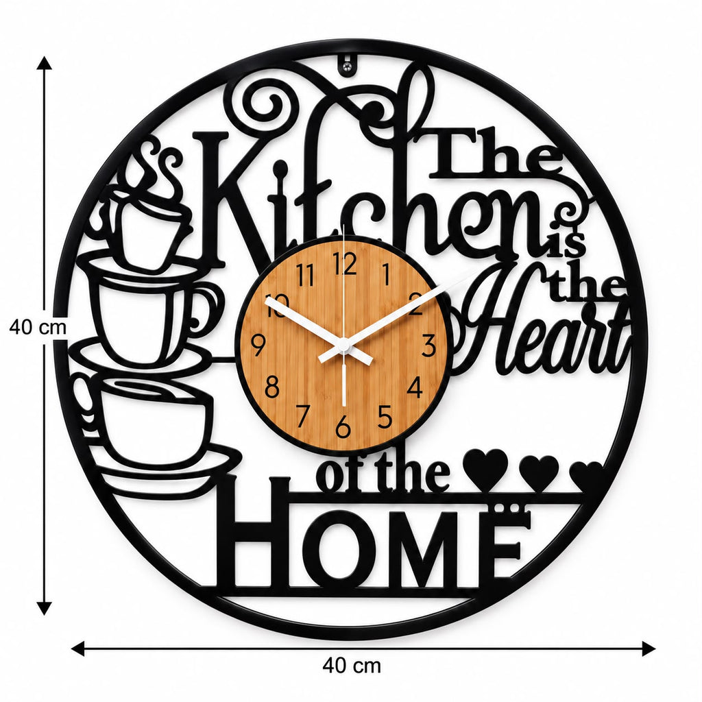 Horloge Murale Design Métal Bois | Home