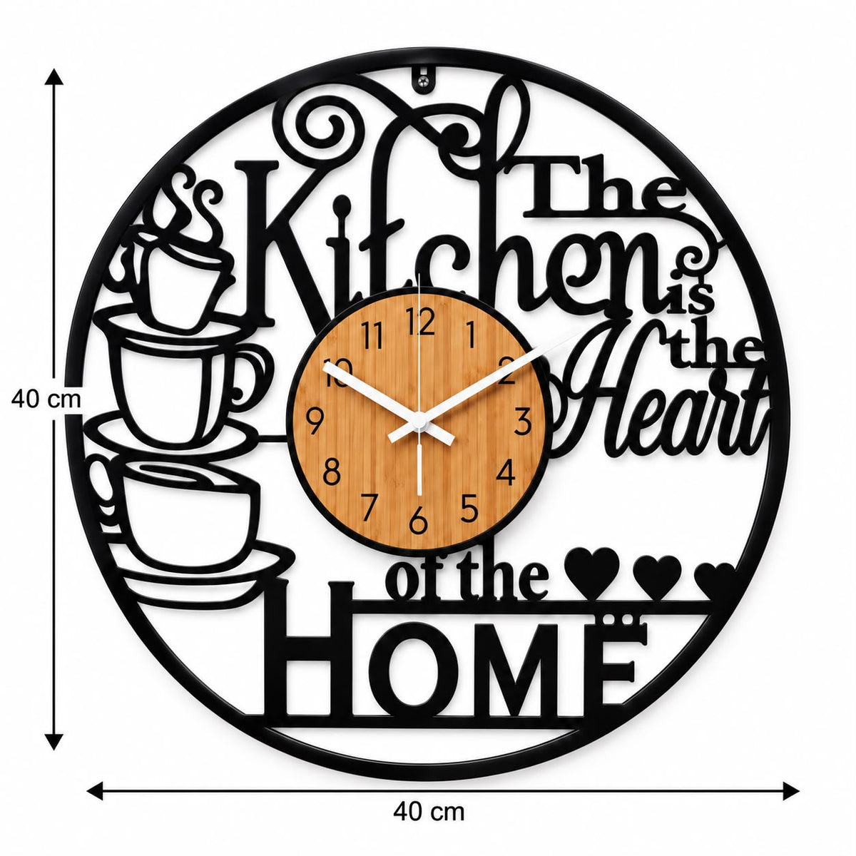 Horloge Murale Design Métal Bois | Home