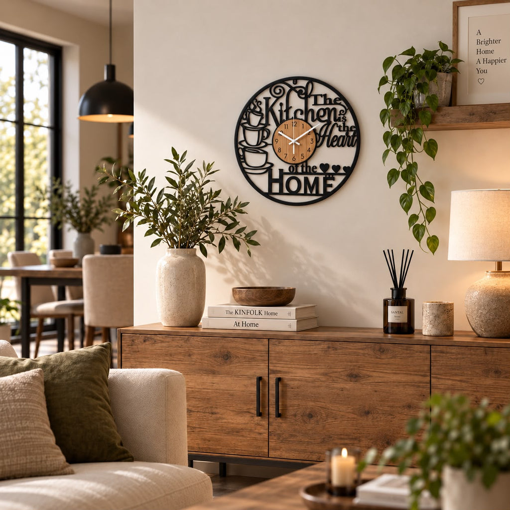 Horloge Murale Design Métal Bois | Home