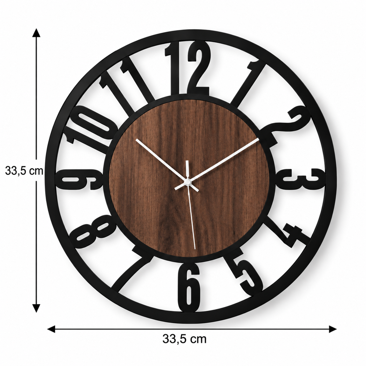 Horloge Murale Design Métal Bois | Ironwood
