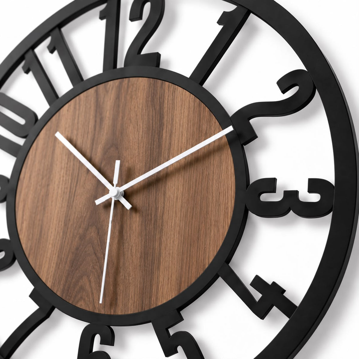 Horloge Murale Design Métal Bois | Ironwood